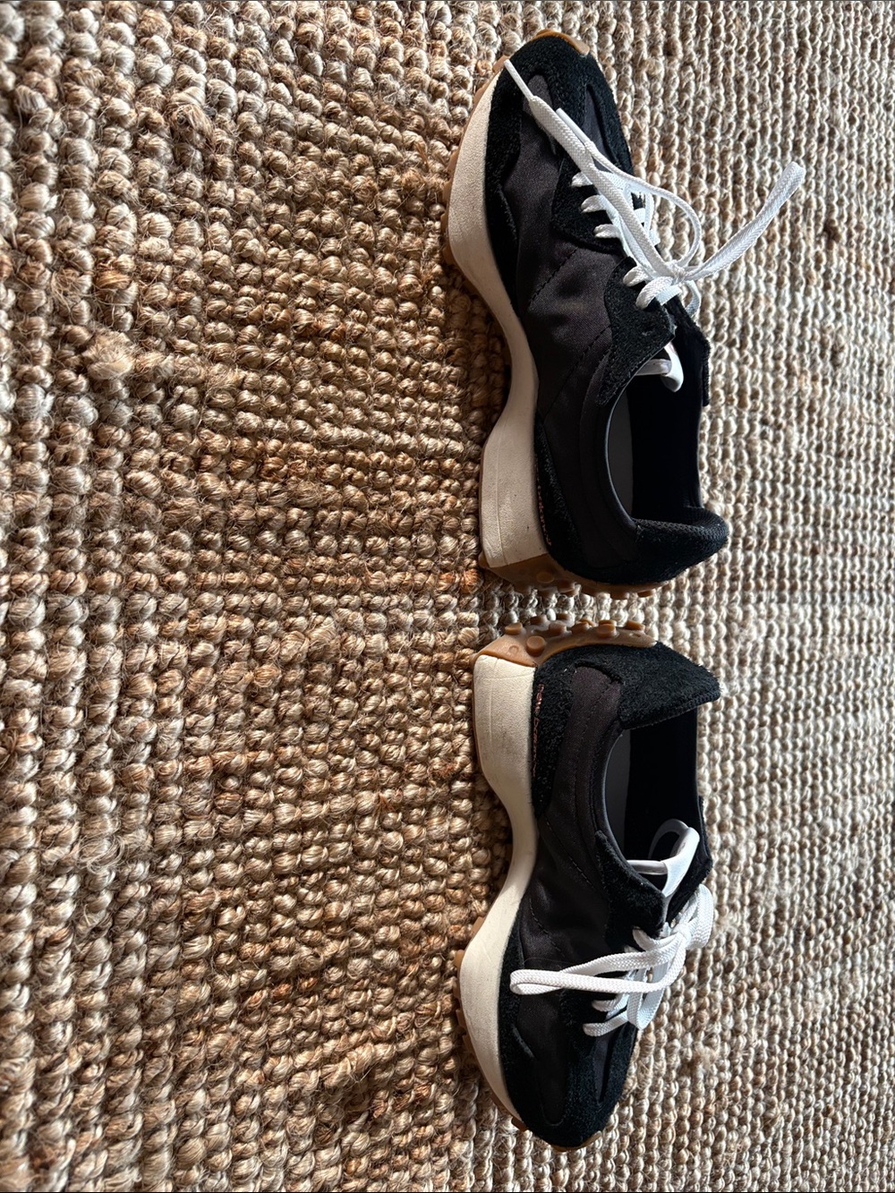 New Balance Kids Black and White Lace-Up Sneakers with Red Logo - Picture 3 of 5